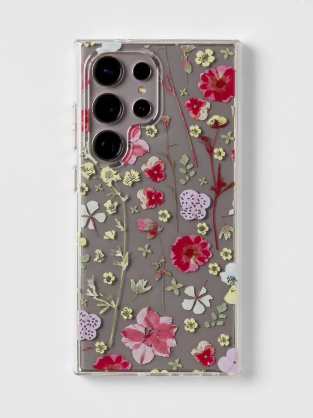 Heyday Floral Clear Protective Phone Case - Pink Flower Design